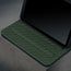 Multiple viewing angles of the Green Leather (with Red Stitching) Case for iPad mini 6 (2021)
