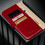 Card holder inside the Red Leather Case for iPhone 17 Pro Max