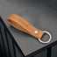 Contextual Front of Tan Leather Keyring