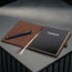 Microfibre lined Dark Brown Leather A5 Notebook Cover