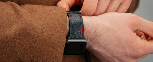 Cinturino in pelle per Apple Watch e Watch Ultra Feature Focus