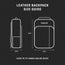 Size Guide for the Black Leather Backpack