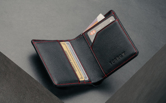 Portafoglio in Pelle Sottile (con Protezione RFID) Feature Focus