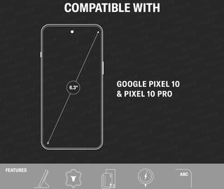 Compatibility of the Black with Red Detail Leather Cse for Google Pixel 10 / 10 Pro.