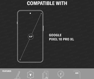 Compatibility of the Black with Red Detail Leather Case for Google Pixel 10 Pro XL