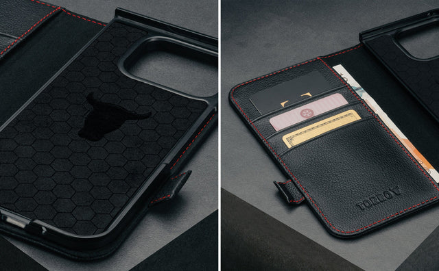 Cover in Pelle per Google Pixel 9 Pro Fold Feature Focus