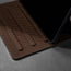 Raised steps inside the Dark Brown Leather Case for iPad Air allowing multiple viewing angles