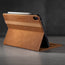 Integrated stand function of the Tan Leather Case for iPad Air