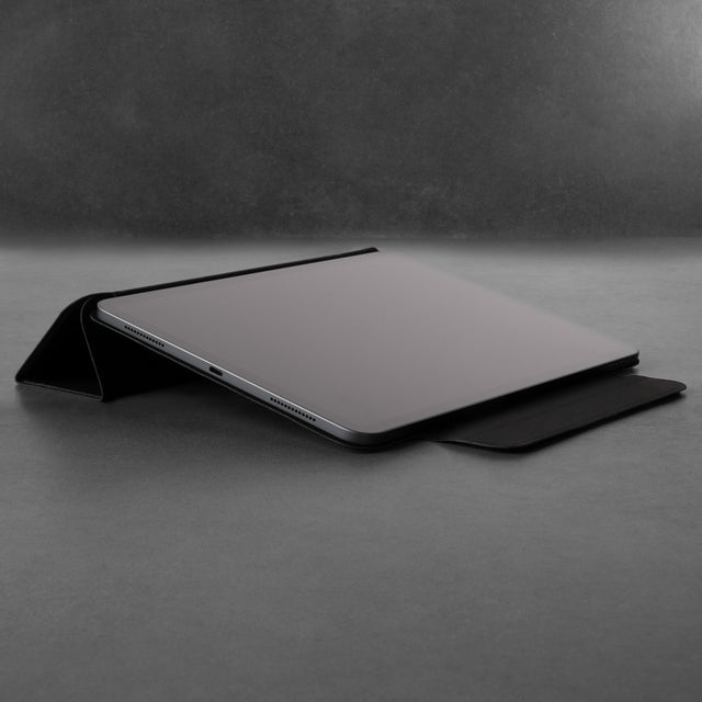 Lower stand function of the TORRO Black Leather case for iPad Mini 6