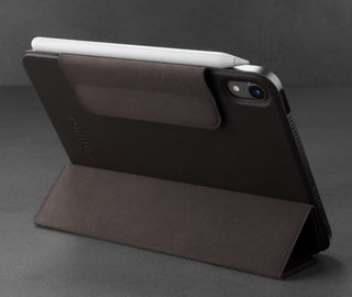 Upright stand function of the TORRO Dark Brown Leather case for iPad Mini 6