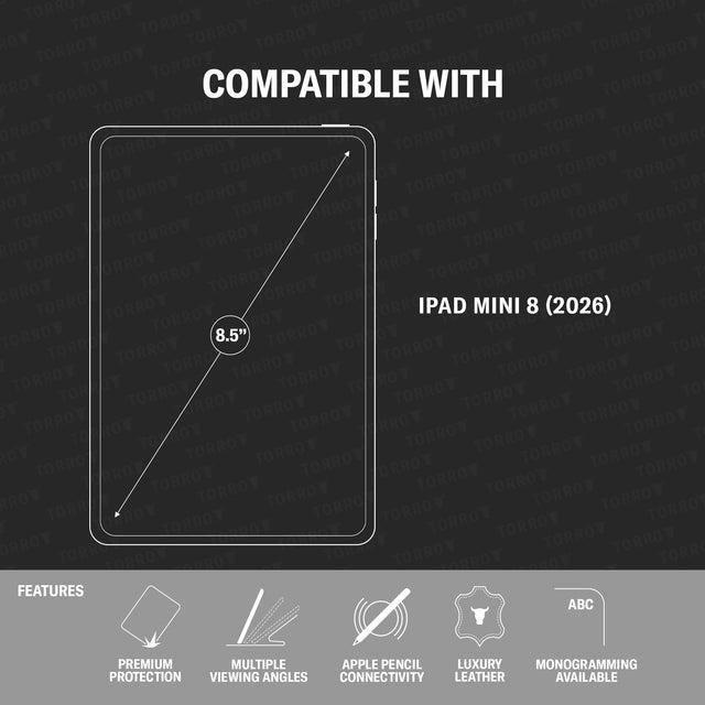 Compatibility and features of the Leather Case for Apple iPad Mini 8
