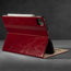 Integrated stand function of the Red Leather Case for iPad Pro 11-inch