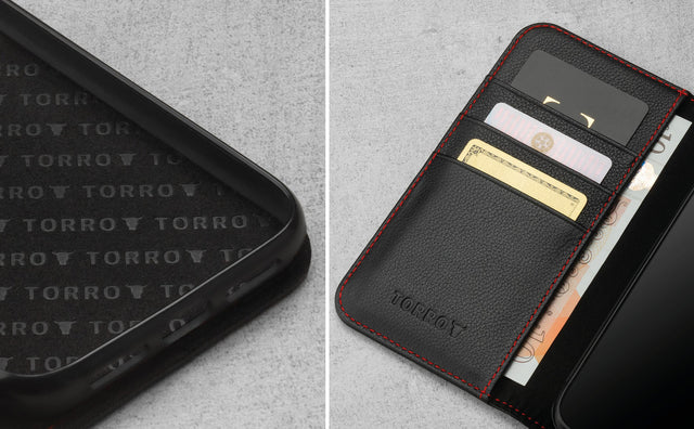 Cover in Pelle per iPhone 11 (con funzione supporto) Feature Focus