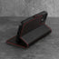 Stand function of the Black Leather (with Red Stitching) Stand Case for iPhone 12 Mini