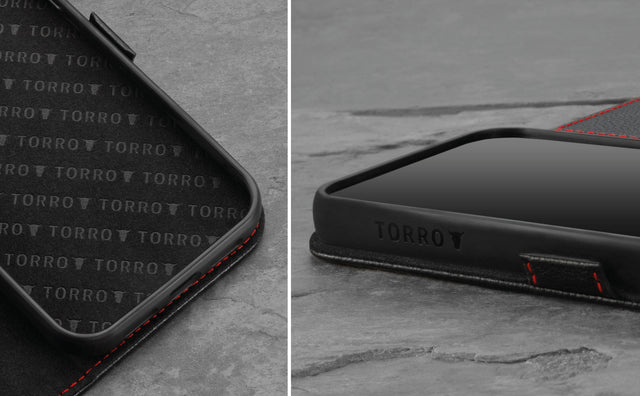 Cover in Pelle per iPhone 12 / 12 Pro (con funzione supporto) Feature Focus