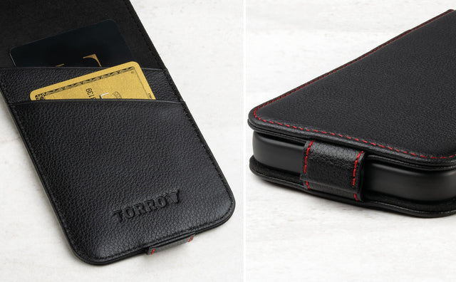 Cover a Libro in Pelle per iPhone 14 (MagSafe) Feature Focus
