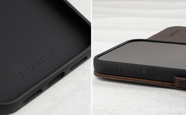 Cover in Pelle per iPhone 14 (con funzione supporto) Feature Focus