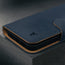 Blue Nubuck Leather Case (with detachable cover) for iPhone 15 Pro