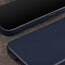 Navy Blue Slimline Leather Bumper Case for iPhone 15 Pro