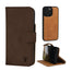 Dark Brown Nubuck Leather Case (with detachable cover) for iPhone 16 Pro