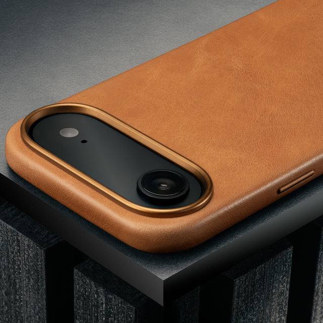 Tan Leather Bumper Case for iPhone 17 Air