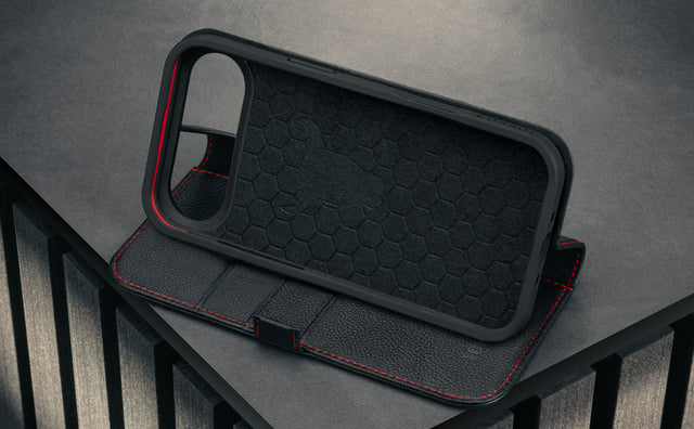 Cover in pelle per iPhone Air (con ricarica MagSafe) Feature Focus