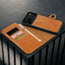 Card holder and detachable cover of the Dark Brown Leather Detachable Case for iPhone 17 Pro Max