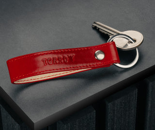 Red Leather Keyring
