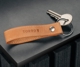Tan Leather Keyring