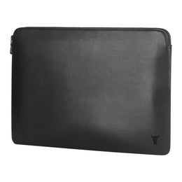 Nero Cover in pelle per laptop con chiusura a zip