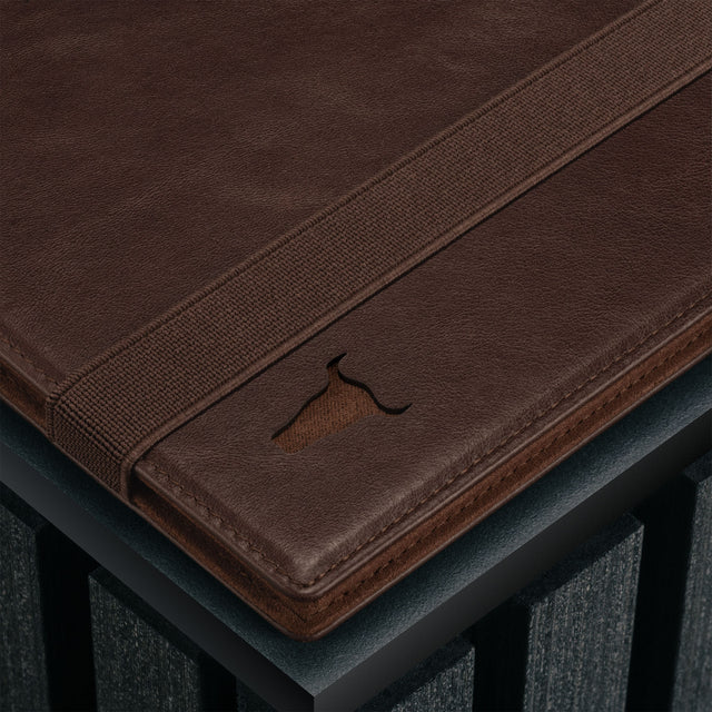 Dark Brown Leather A4 Notebook Cover