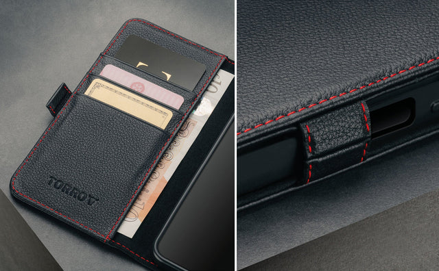 Cover in Pelle per Galaxy A17 (con funzione di supporto) Feature Focus