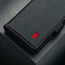 Black with Red Detail Leather Case for Samsung Galaxy Z Fold6