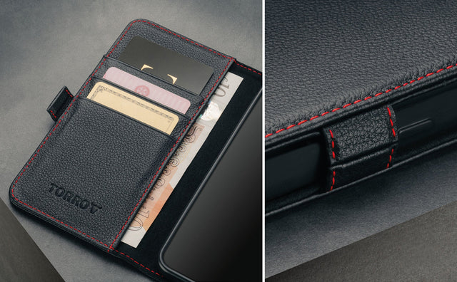 Cover in Pelle per Galaxy S25+ (con funzione supporto) Feature Focus