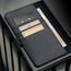 Card slots inside the Black Leather Stand Case for Galaxy S26 Ultra