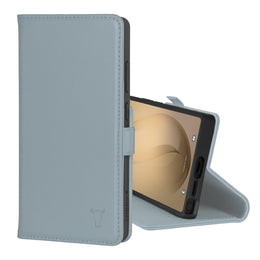 Light Blue Leather Stand Case for Galaxy S26 Ultra