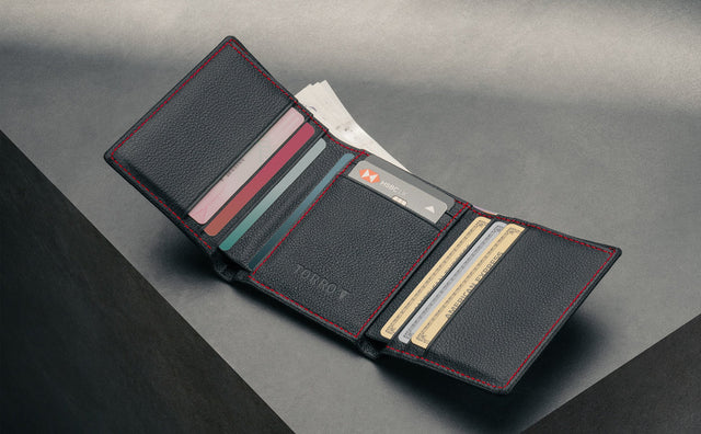 Portafoglio Trifold in Pelle (con Protezione RFID) Feature Focus