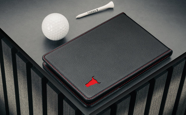 Porta Scorecard Golf in Pelle e Custodia per Yardage Book Feature Focus