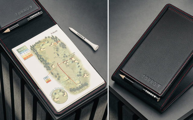 Porta Scorecard Golf in Pelle e Custodia per Yardage Book Feature Focus